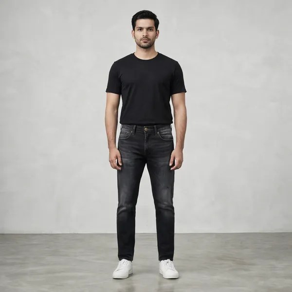 Black_Denim_Distressed_Slim_Fit_Jeans_For_Men