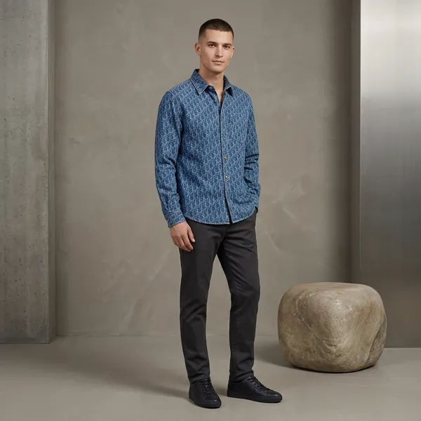 Blue_Denim_Print_Regular_Fit_Casual_Shirt_For_Men
