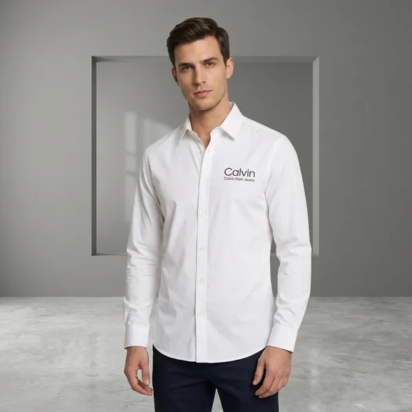 White_Slim_Fit_Full_Sleeve_Formal_Shirt_For_Men