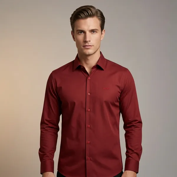 Maroon_Full_Sleeve_Formal_Shirt_For_Men