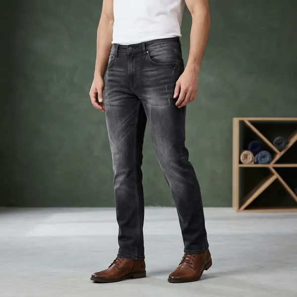 Black_Denim_Slim_Fit_Faded_Jeans_For_Men
