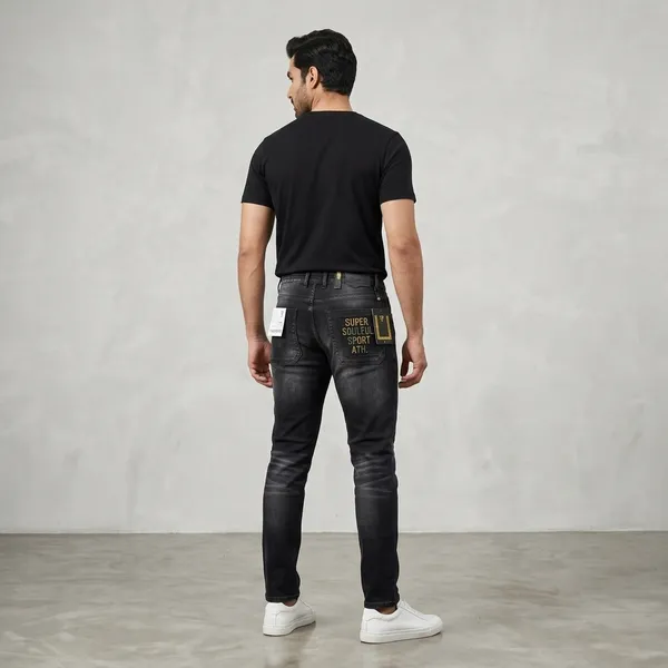 Black_Denim_Distressed_Slim_Fit_Jeans_For_Men