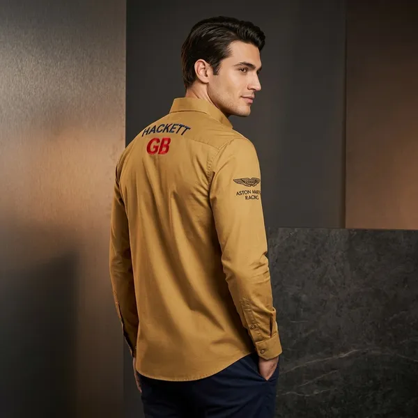 Yellow_Full_Sleeve_Button-Down_Shirt_For_Men
