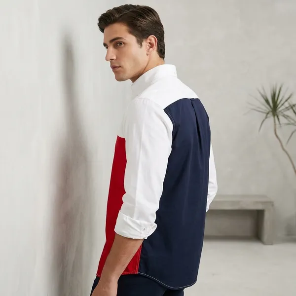 Multicolor_Block_Button-Down_Shirt_For_Men