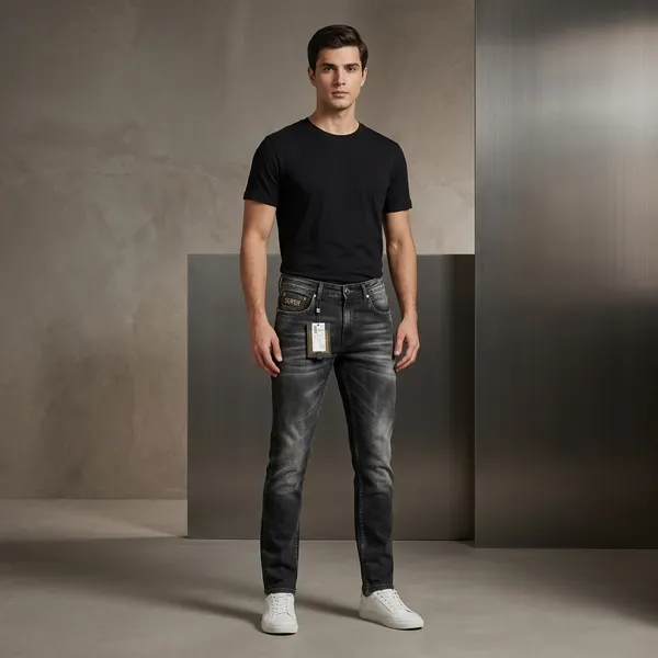 Black_Denim_Slim_Fit_Faded_Jeans_For_Men