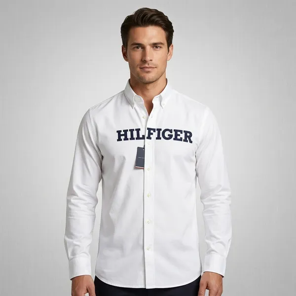 White_Full_Sleeve_Button-Down_Shirt_For_Men