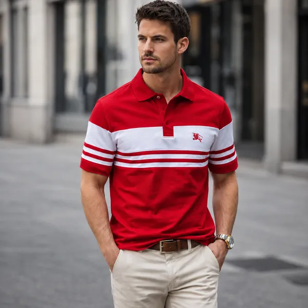 Red_And_White_Cotton_Striped_Polo_T-Shirt_Combo_For_Men
