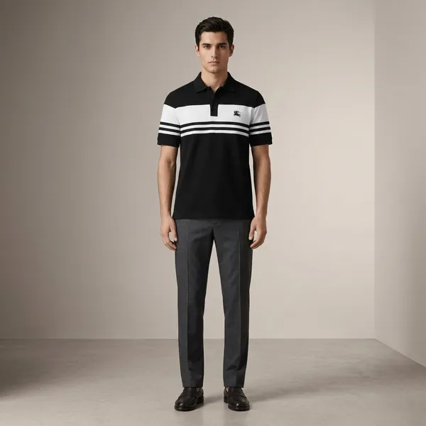 Black_And_White_Striped_Polo_T-Shirt_For_Men