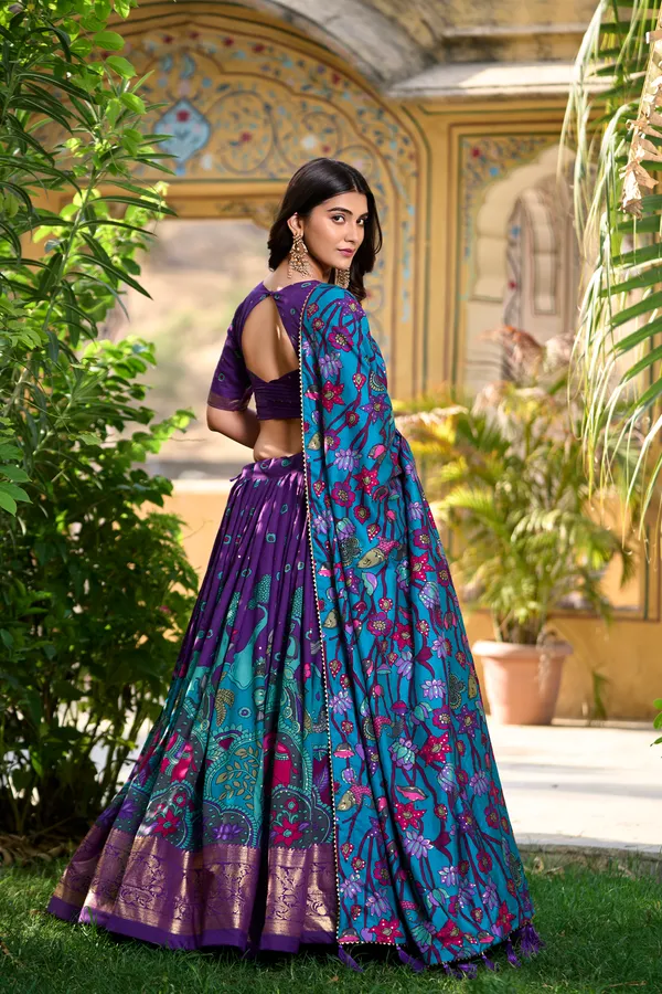Purple_Tusser_Silk_Lehenga_Choli_For_Women