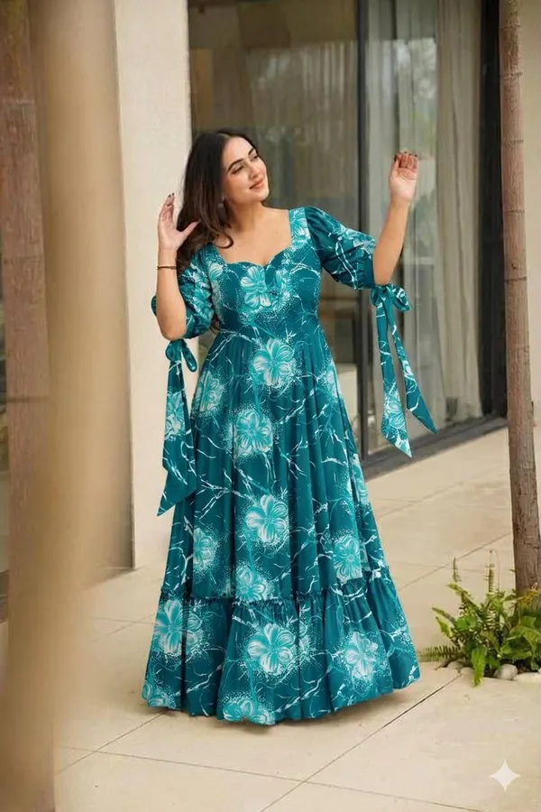 Floral_Print_Puff_Sleeve_Ruffled_Gown