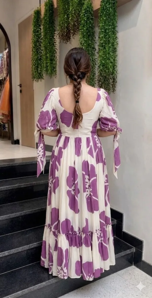 Floral_Print_Puff_Sleeve_Ruffled_Gown