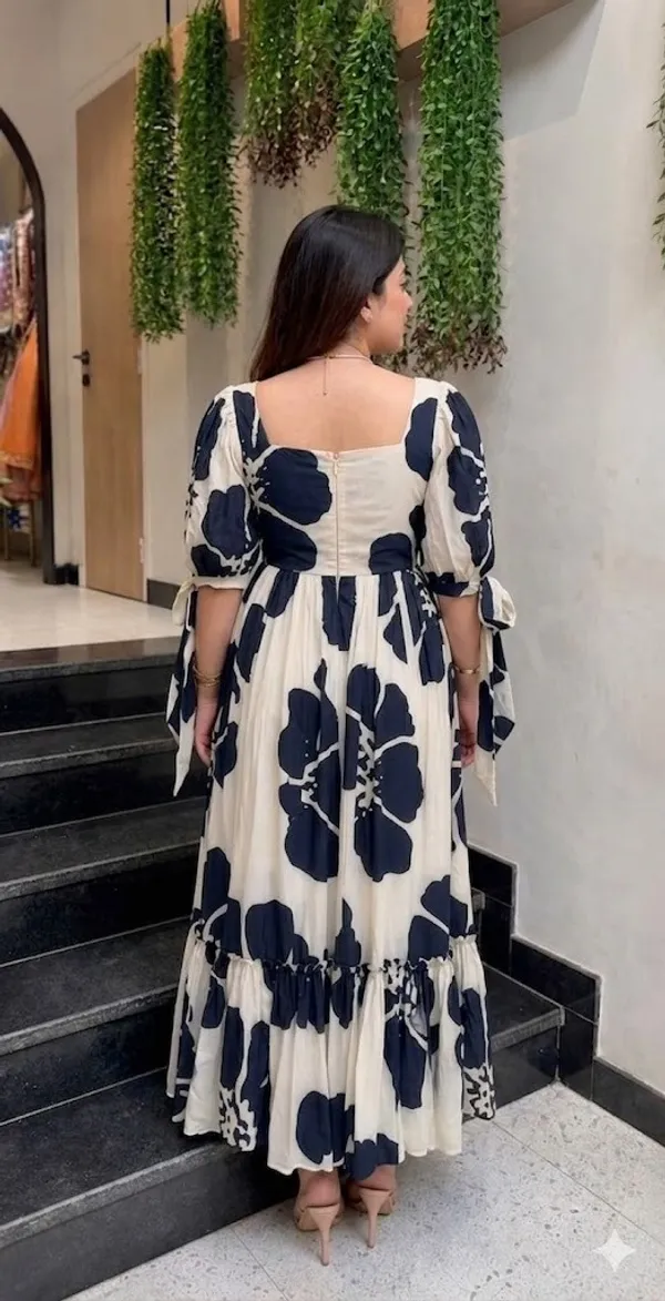 Floral_Print_Puff_Sleeve_Ruffled_Gown