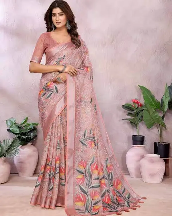 Peach_Lilan_Simar_Saree_For_Women