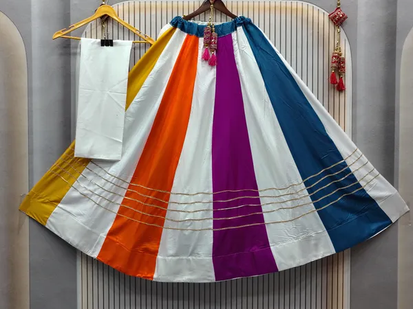 Multicolor_Pure_Rayon_Lehenga_Choli_Without_Dupatta_For_Women