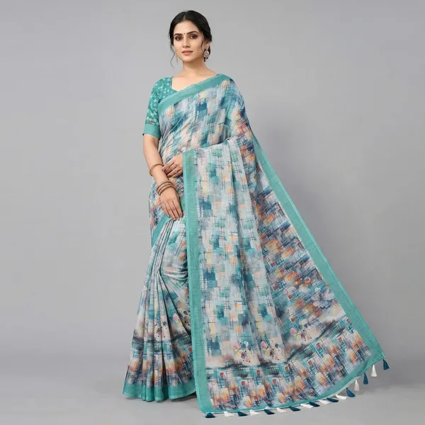 Light_Blue_White_Chanderi_Saree_For_Women