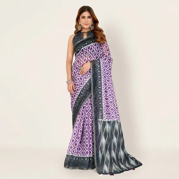 Green_White_Chanderi_Saree_For_Women