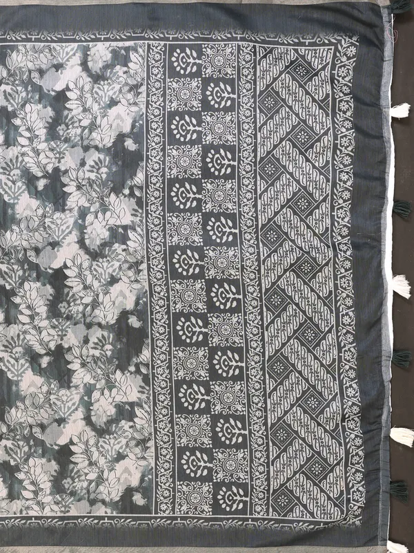 Grey_White_Chanderi_Saree_For_Women
