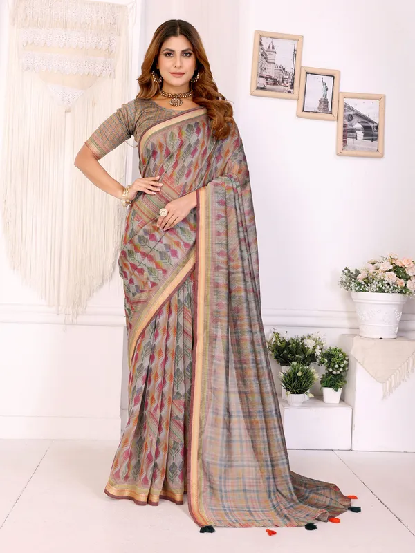 Multicolor_Chanderi_Saree_For_Women
