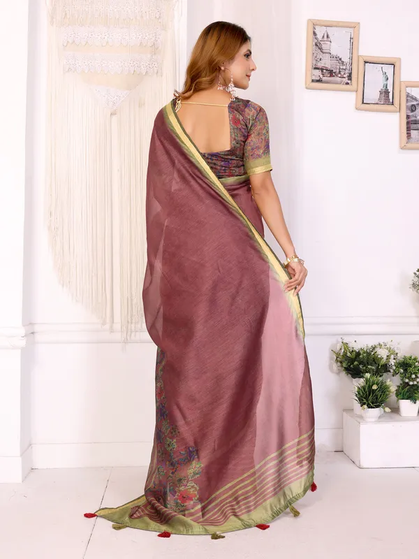 Maroon_Chanderi_Saree_For_Women