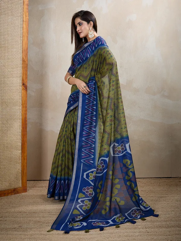 Green_Chanderi_Saree_For_Women