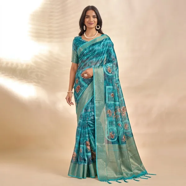 Blue_Art_Silk_Saree_For_Women
