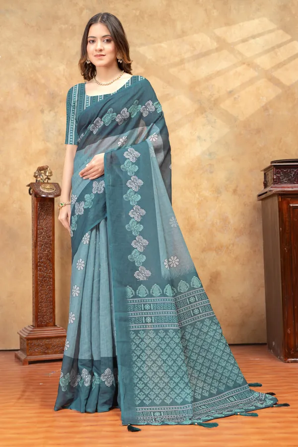 Grey_Linen_Cotton_Saree_For_Women