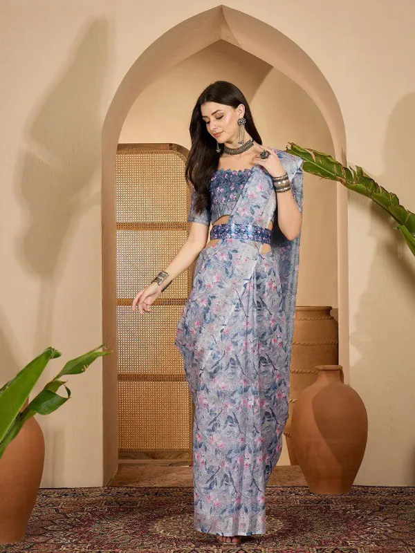Purple_Lilen_Cotton_Saree_For_Women