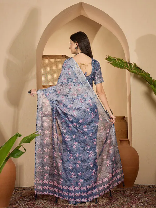 Purple_Lilen_Cotton_Saree_For_Women