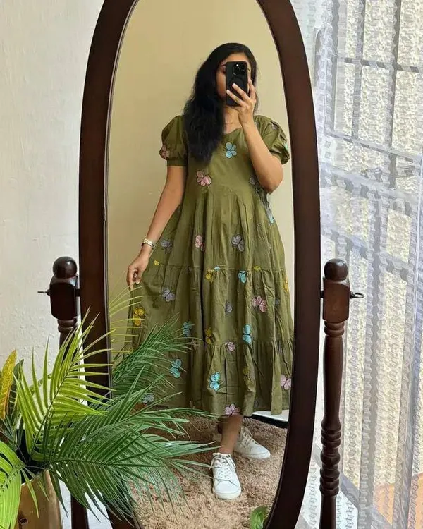 Elegance_Brown_Net_Work_Long_Gown