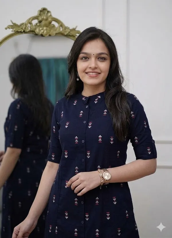 Navy_Blue_Reyon_Kurta_And_Pant_For_Women