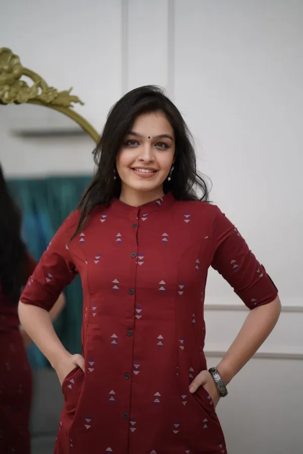 Red_Reyon_Kurta_And_Pant_For_Women