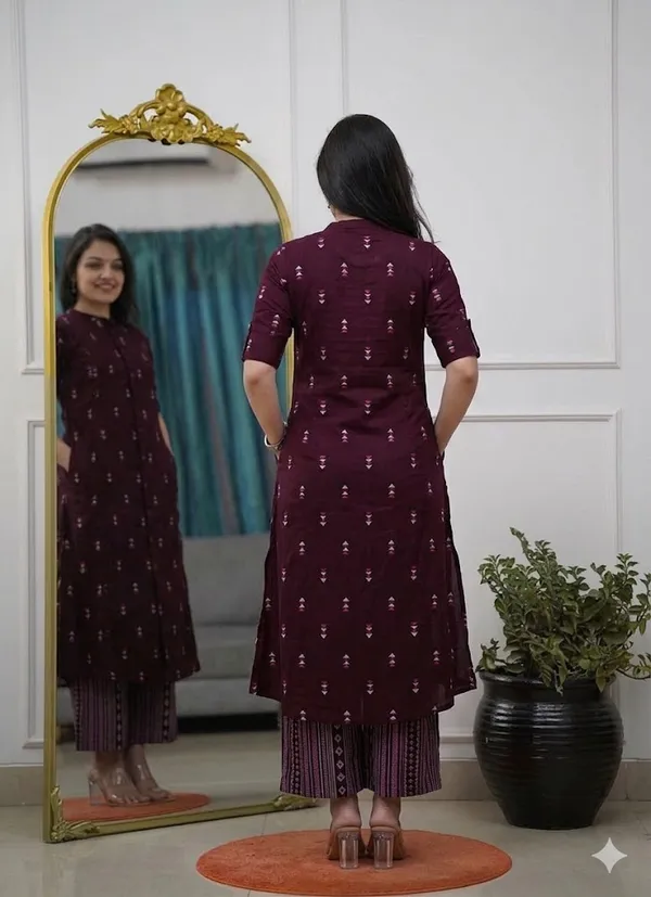 Woman_Rayon_Kurta_And_Pant_Set