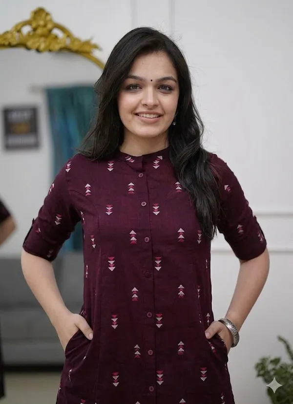 Purple_Reyon_Kurta_And_Pant_For_Women