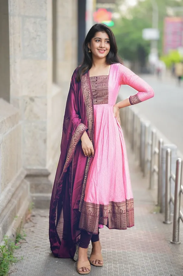 Woman_Angrakha_Style_Anarkali_Kurta_With_Dupatta