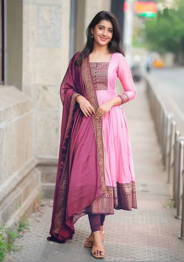 Woman_Angrakha_Style_Anarkali_Kurta_With_Dupatta