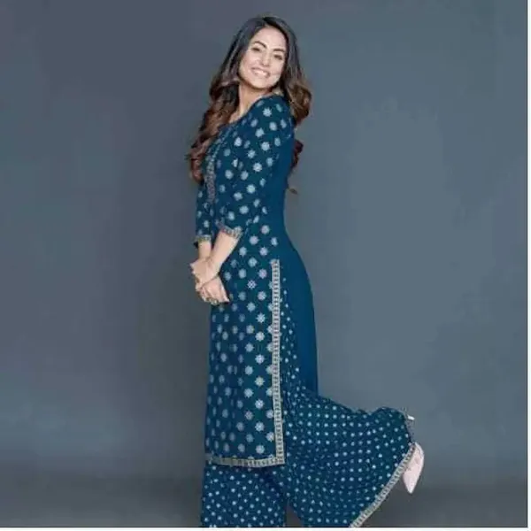 Blue_Rayon_Kurta_Pant_For_Women