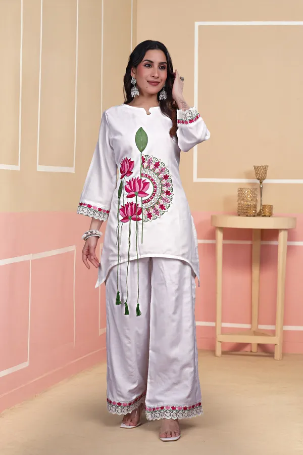 White_Lilan_Cotton_Co-Ords_Set_For_Women