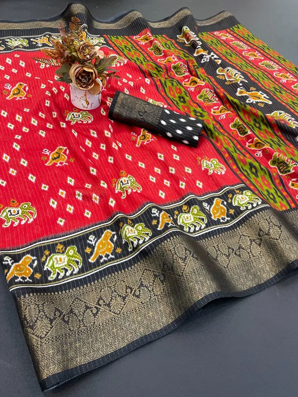 Red_Dola_Silk_Saree_For_Women