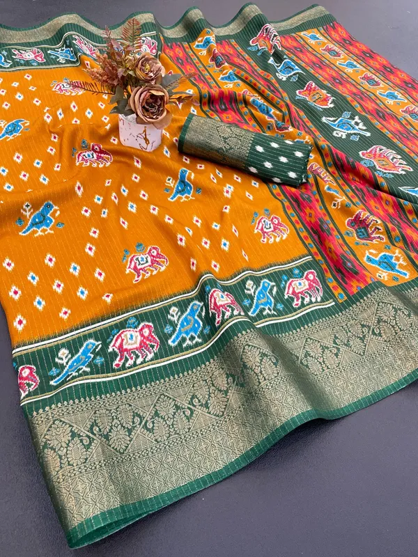 Yellow_Dola_Silk_Saree_For_Women