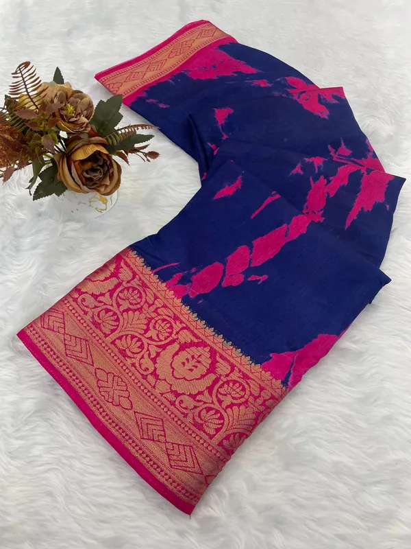 Blue_Dola_Silk_Saree_For_Women
