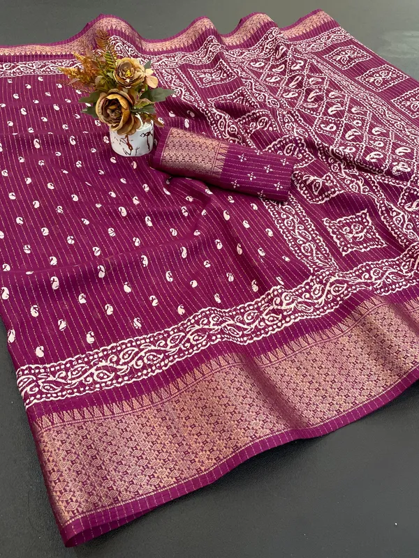 Wine_Dola_Silk_Saree_For_Women