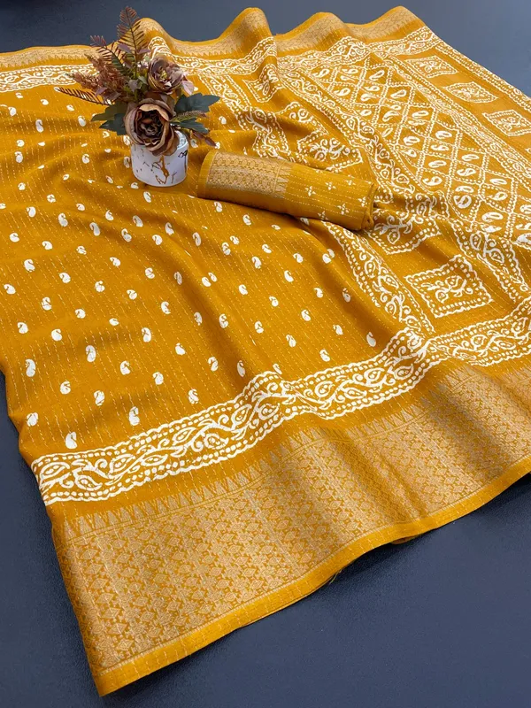 Yellow_Dola_Silk_Saree_For_Women