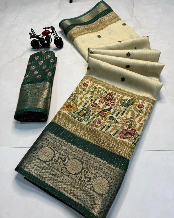 Green_Dola_Silk_Saree_For_Women
