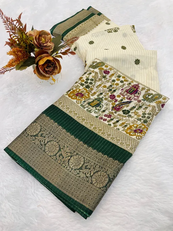 Green_Dola_Silk_Saree_For_Women