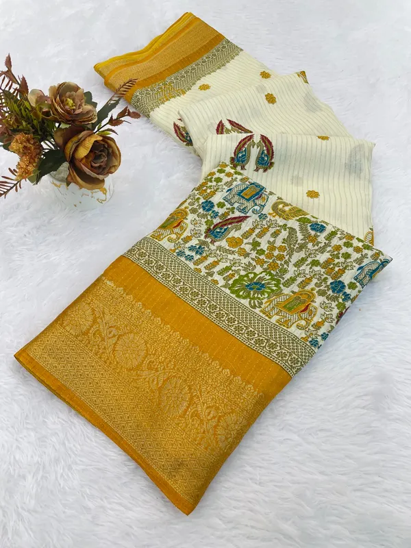 Yellow_Dola_Silk_Saree_For_Women