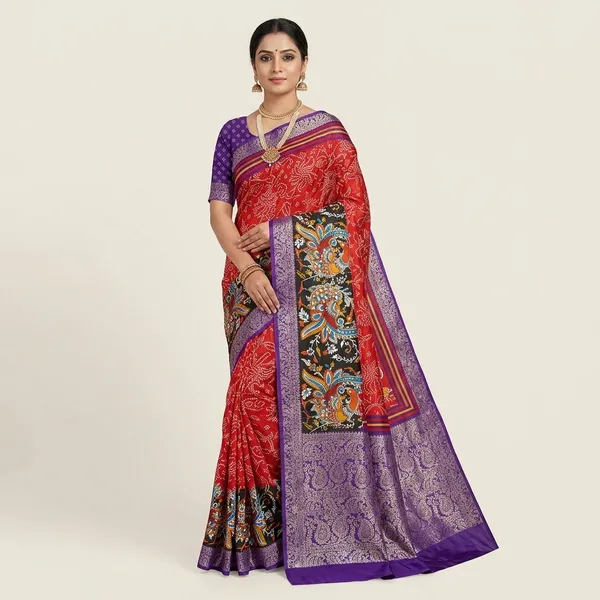 Red_Dola_Silk_Saree_For_Women