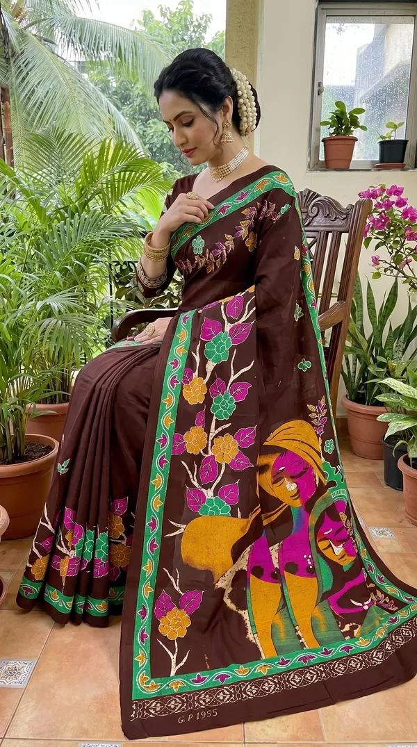 Floral_Print_Cotton_Blend_Saree