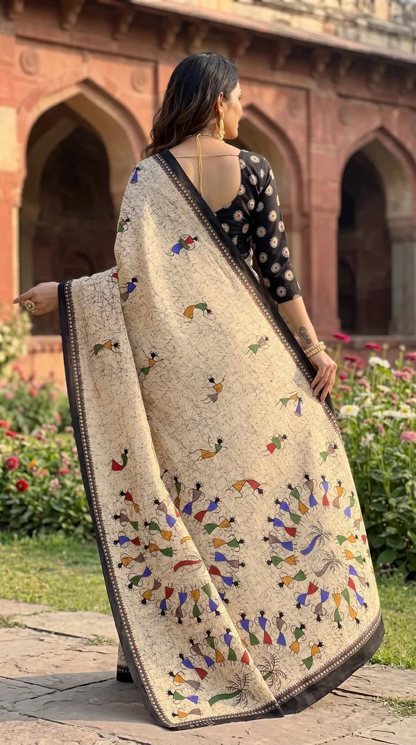 Floral_Print_Cotton_Blend_Saree