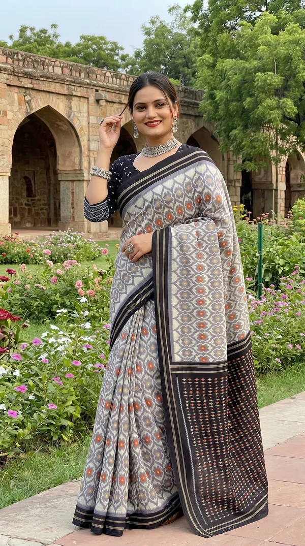 Floral_Print_Cotton_Blend_Saree