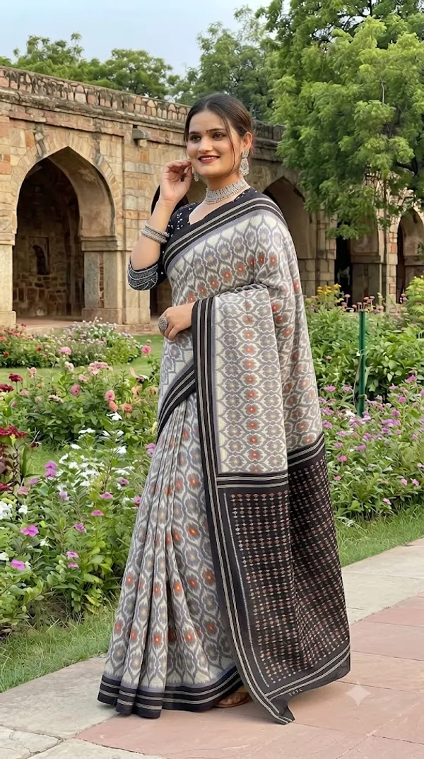 Floral_Print_Cotton_Blend_Saree